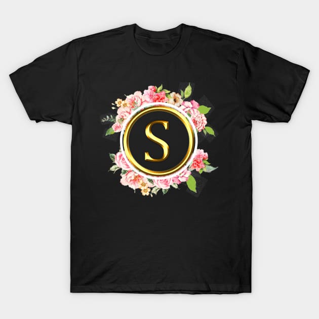 Letter S Shirt Alphabet Letter S Different Colors T-Shirt by EmmaShirt